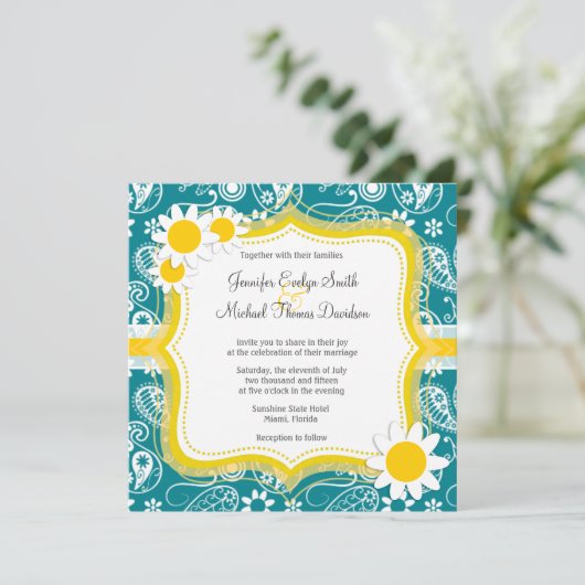暗いターコイズペイズリー;デイジー 招待状 (スタンド正面)