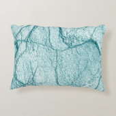 暗いターコイズマーブルルック アクセントクッション (裏面)