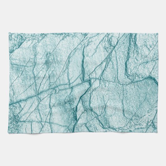 暗いターコイズマーブルルック キッチンタオル (横)