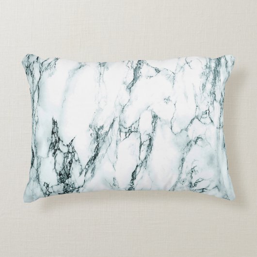 暗いターコイズ静脈大理石の外観 アクセントクッション (正面)