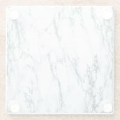 暗いターコイズ静脈大理石の外観 ガラスコースター (裏面)