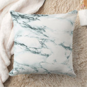 暗いターコイズ静脈大理石の外観 クッション (ブランケット)