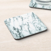 暗いターコイズ静脈大理石の外観 コースター (左側)