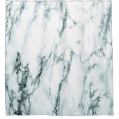 暗いターコイズ静脈大理石の外観 シャワーカーテン (正面)