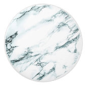 暗いターコイズ静脈大理石の外観 セラミックノブ (正面)