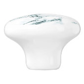 暗いターコイズ静脈大理石の外観 セラミックノブ (側面)