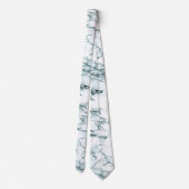 暗いターコイズ静脈大理石の外観 ネクタイ (裏面)