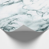 暗いターコイズ静脈大理石の外観 ラッピングペーパー (角)