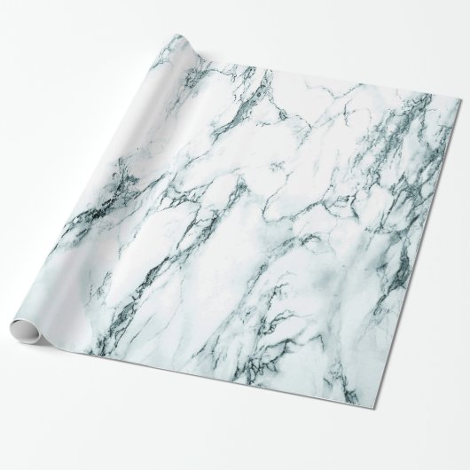 暗いターコイズ静脈大理石の外観 ラッピングペーパー (アンロールド)