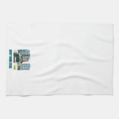 暗いティール（緑がかった色）すべて最高のキャップママEver Photo キッチンタオル (横)