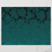 暗いティール（緑がかった色）エレガント多肉性パターンの切り離し (正面)