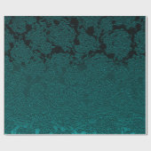 暗いティール(緑がかった色)エレガント多肉性パターンの切り離し ラッピングペーパー (フラット)