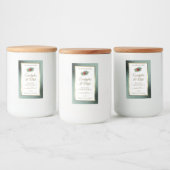 暗いティール（緑がかった色）グリッター白い製品ラベルLadybug フードラベル (ボトル)