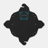 暗いティール（緑がかった色）バラ結婚のテイクアウト特典ボックス フェイバーボックス (折り畳みなし)