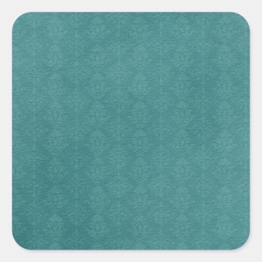 暗いティール(緑がかった色)パターン スクエアシール (正面)