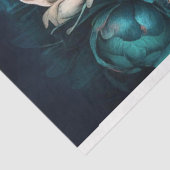 暗いティール（緑がかった色）ピンクの牡丹の分離 薄葉紙 (詳細)