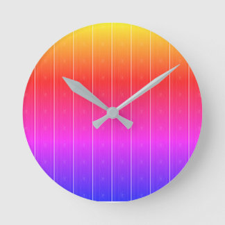 暗いティール（緑がかった色）格子 ラウンド壁時計