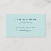 暗いティール（緑がかった色）離れ緑のセラピスト 名刺 (裏面)