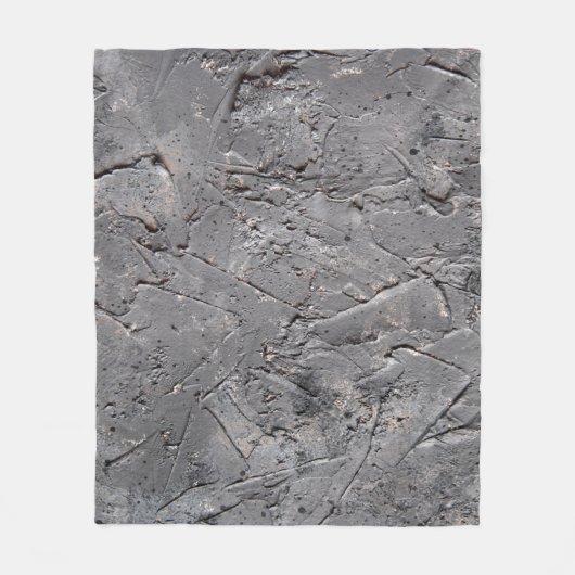 暗いテクスグランジチャの背景、ひび割れた石の壁 フリースブランケット (正面)