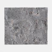 暗いテクスグランジチャの背景、ひび割れた石の壁 フリースブランケット (正面(横))