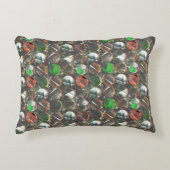 暗いテクスチャの色付き円 アクセントクッション (正面)