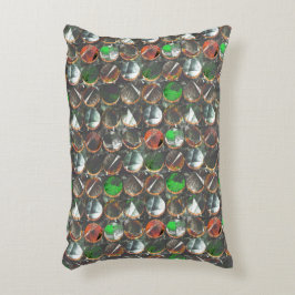 暗いテクスチャの色付き円 アクセントクッション