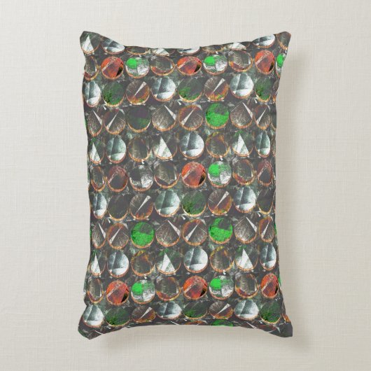 暗いテクスチャの色付き円 アクセントクッション (正面(垂直))