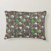 暗いテクスチャの色付き円 アクセントクッション (裏面)