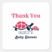 暗いテーマカメの漫画 スクエアシール (正面)