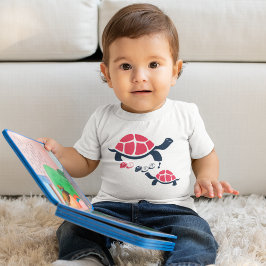 暗いテーマカメの漫画 ベビーTシャツ