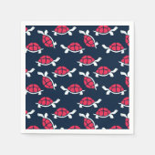 暗いテーマカメ スタンダードカクテルナプキン (正面)