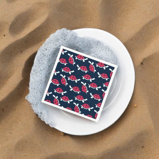 暗いテーマカメ スタンダードカクテルナプキン