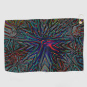 暗いデジタル錆び素朴なエンボスストロークth ゴルフタオル (横)