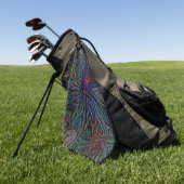 暗いデジタル錆び素朴なエンボスストロークth ゴルフタオル (グリーン)