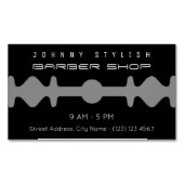 暗いデュオの調子のかみそりの刃の形のフレーム・カバー マグネット名刺 (正面)