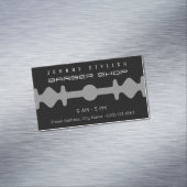 暗いデュオの調子のかみそりの刃の形のフレーム・カバー マグネット名刺 (インサイチュ)