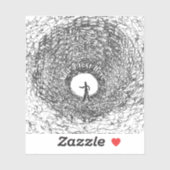 暗いトンネルのスケッチ シール (シート)