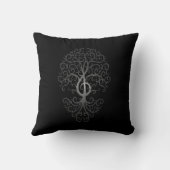 暗いト音記号の木 クッション (裏面)