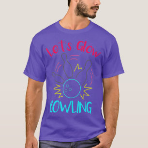 暗いネオンのボーリングファンでパーティーを輝かせる Tシャツ