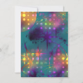 暗いネオンの光がパーティー子供へ 招待状 (裏面)