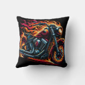 暗いハイウェイを走り抜けるバイク クッション (裏面)