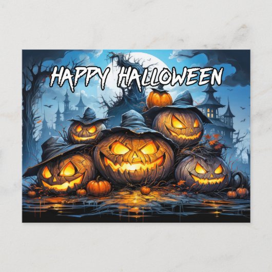 暗いハッピーハローウィン ポストカード (正面)
