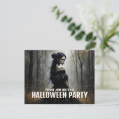 暗いハロウィンの森の神秘的な女性 (スタンド正面)
