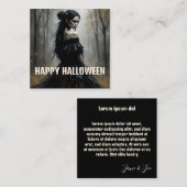 暗いハロウィンの森の神秘的な女性 ノートカード (正面/裏面)