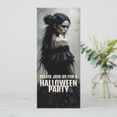 暗いハロウィンの森の神秘的な女性 - 招待状 (スタンド正面)