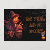 暗いハロウィーンのハローウィーンハガキ シーズンポストカード (裏面)