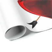 暗いハートと金ゴールド矢印の折り返し紙 ラッピングペーパー (ロールコーナー)