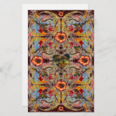 暗いハートファンタジーフローラスクラップブッククラフト紙 便箋 (正面/裏面)