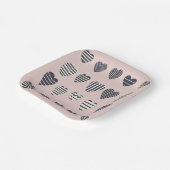 暗いハート ペーパープレート (傾斜あり)