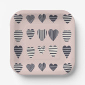 暗いハート ペーパープレート (正面)